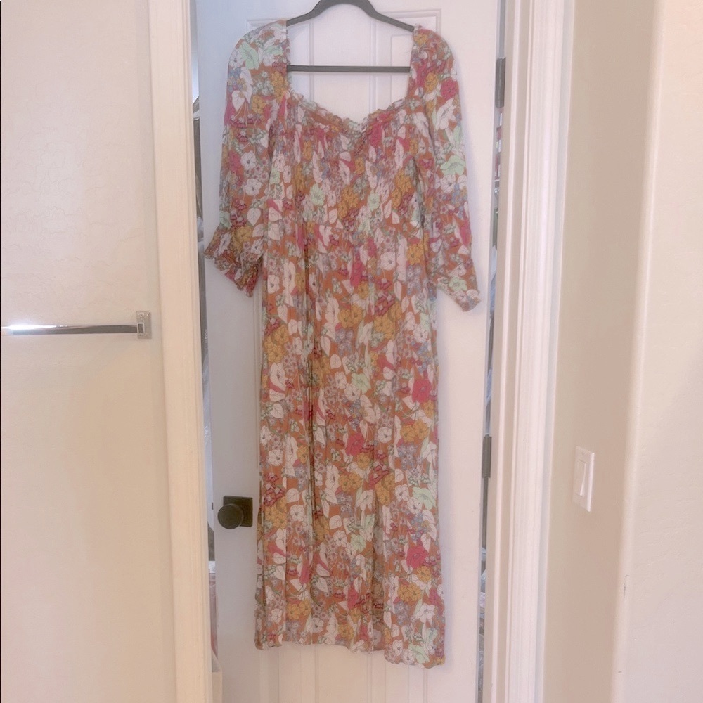 Melrose and Market Colorful Floral Long Sleeve Dress